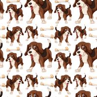 Beagle hund sömlös mönster vektor