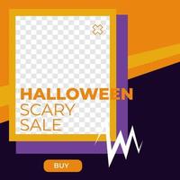 Halloween Poster Social Media Post Template Design post vektor