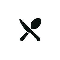 Restaurant Symbol isoliert auf Weiß Hintergrund. Löffel und Messer Symbol vektor