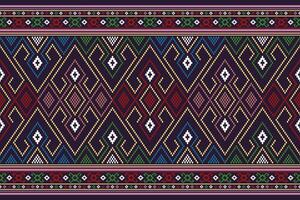 korsa sy färgrik geometrisk traditionell etnisk mönster ikat sömlös mönster abstrakt design för tyg skriva ut trasa klänning matta gardiner och sarong aztec afrikansk indisk indonesiska vektor