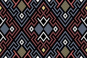 indigo Marin blå geometrisk traditionell etnisk mönster ikat sömlös mönster gräns abstrakt design för tyg skriva ut trasa klänning matta gardiner och sarong aztec afrikansk indisk indonesiska vektor