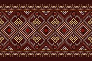 röd traditionell etnisk mönster paisley blomma ikat bakgrund abstrakt aztec afrikansk indonesiska indisk sömlös mönster för tyg skriva ut trasa klänning matta gardiner och sarong vektor