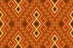 orange årgångar korsa sy traditionell etnisk mönster paisley blomma ikat bakgrund abstrakt aztec afrikansk indonesiska indisk sömlös mönster för tyg skriva ut trasa klänning matta gardiner och sarong vektor