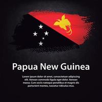 Papua-Neuguinea-Flaggenbürste vektor