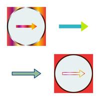 einzigartiges Vektorsymbol mit Pfeil nach rechts vektor