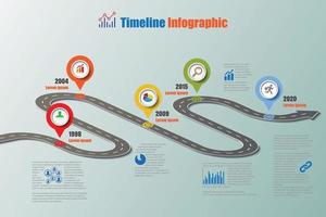 affärsplan tidslinje infographic mall vektorillustration vektor