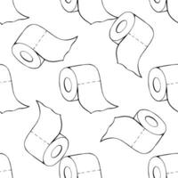 toalettpapper seamless mönster. platt vektor illustration