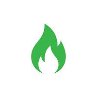 eps10 vektor brand tecken i grön Färg. illustration av brand flamma ikon isolerat på vit bakgrund.