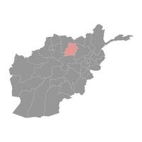 samangan provins Karta, administrativ division av afghanistan. vektor