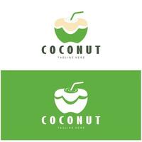 Kokosnuss Logo Design Vorlage Illustration Vektor