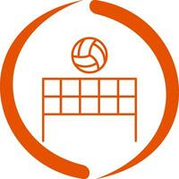 Beachvolleyball-Vektorsymbol vektor