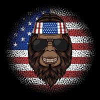 bigfoot amerika bandana vektorillustration vektor