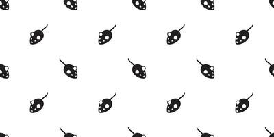 mus sömlös mönster vektor råtta katt scarf isolerat tecknad serie bricka bakgrund upprepa tapet illustration design svart
