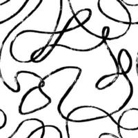 estetisk samtida tryckbar sömlös mönster med abstrakt linje, punkt, form borsta stroke i svart och vit färger. boho bakgrund i minimalistisk stil vektor illustration för tapet tyg