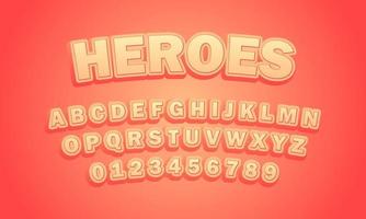 Helden Schriftart Alphabet vektor