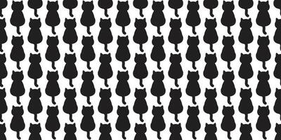 Katze nahtlos Muster Vektor Kätzchen Karikatur Fliese Hintergrund Schal isoliert Halloween wiederholen Hintergrund Illustration Design