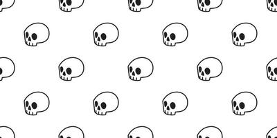 skalle halloween sömlös mönster vektor ben scarf isolerat spöke upprepa tapet bricka bakgrund tecknad serie klotter illustration design