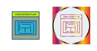 evakuering planen vektor ikon