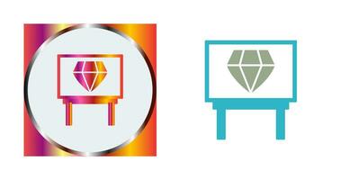 Diamant-Ausstellungsvektorsymbol vektor