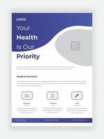 medizinisches Flyerdesign für Ihre Werbung für das Krankenhausdesign vektor