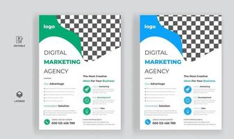 Designvorlage für den Business-Flyer für eine Agentur für digitales Marketing vektor