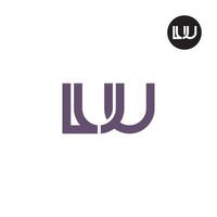 Brief Luu Monogramm Logo Design vektor