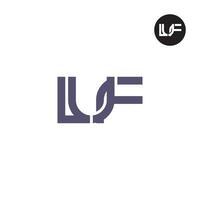 Brief luf Monogramm Logo Design vektor