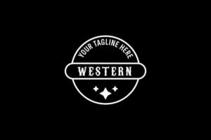 Vintage Country Emblem Typografie für Western Bar Restaurant Logo Design Inspiration vektor