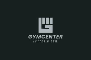 Gym Centrum logotyp vektor ikon illustration