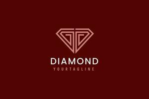 Diamant Logo Vektor Symbol Illustration