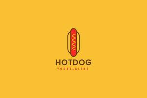 heiß Hund Logo Vektor Symbol Illustration
