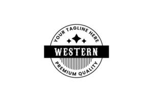 Vintage Country Emblem Typografie für Western Bar Restaurant Logo Design Inspiration vektor