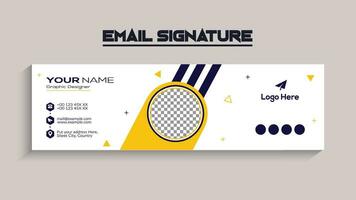 Email Unterschrift Vorlage Design. korporativ Email Unterschrift Banner vektor