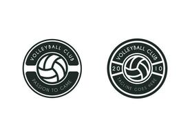 volleyboll klubb emblem. boll bricka logotyp, volleyboll boll team spel klubb element, vektor logotyp illustration passa till mästerskap eller team