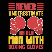 boxning dag vantage t-shirt design vektor