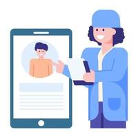 Online-Patientenbericht vektor