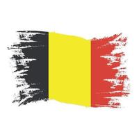 Belgien-Flagge mit Aquarellpinsel vektor