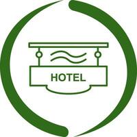 hotell tecken vektor ikon