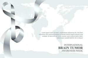 International Gehirn Tumor Bewusstsein Woche Hintergrund. vektor