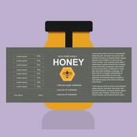 ljuv honung mall, produkt placering märka design. detaljerad 3d illustrationstryck vektor