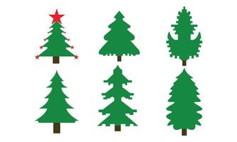 jul träd, jul träd kreativ barn snö papper, jul tema vektor illustration.