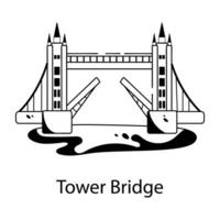 trendige Tower Bridge vektor