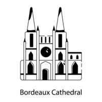trendig bordeaux katedral vektor