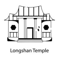 modisch Longshan Tempel vektor
