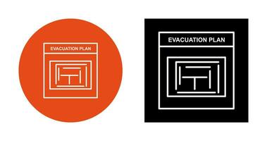 evakuering planen vektor ikon