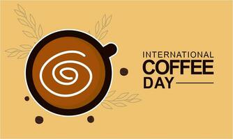 internationaler tag der kaffeeillustration hand gezeichneter vektor