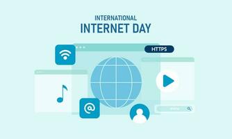 internationell internet dag kreativ begrepp bakgrund vektor