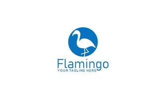 flamingo logotyp begrepp design. linje konst vektor illustration