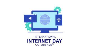 internationell internet dag kreativ begrepp bakgrund vektor