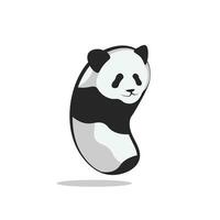 Panda sieht aus mögen ein Pille Vektor Logo Design Illustration